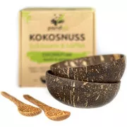 Pandoo Komplet sklede in žlice za kokosove orehe 2 kosa