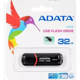 ADATA Flash disk 32 GB UV150, USB 3.1 Dash Drive (R:90/W:20 MB/s), črn