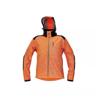 KNOXFIELD potiskana softshell jakna oranžna M