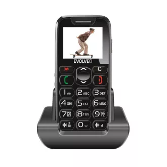 EVOLVEO EasyPhone, mobilni telefon za starejše s stojalom za polnjenje (črn) EVOLVEO EasyPhone, mobilni telefon za starejše s stojalom za polnjenje (črn)