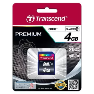 TRANSCEND SDHC Premium 4 GB, razred 10