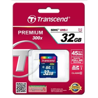 TRANSCEND Kartica SDHC 32 GB Premium, razred 10 UHS-I, 300X TRANSCEND Kartica SDHC 32 GB Premium, razred 10 UHS-I, 300X