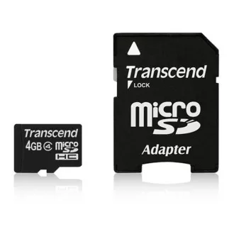 TRANSCEND MicroSDHC kartica 4GB Class 4   adapter