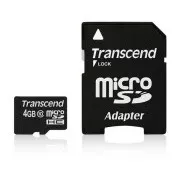 TRANSCEND MicroSDHC kartica 4GB razreda 10   adapter