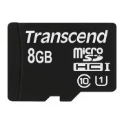 TRANSCEND MicroSDHC 8 GB Premium, razred 10 UHS-I 300x, brez adapterja