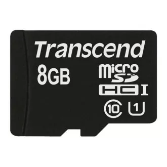 TRANSCEND MicroSDHC 8 GB Premium, razred 10 UHS-I 300x, brez adapterja