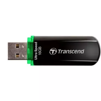 TRANSCEND Flash disk 16 GB JetFlash®600, USB 2.0 (R:32/W:16 MB/s), črna/zelena