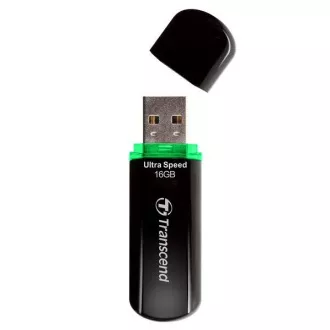 TRANSCEND Flash disk 16 GB JetFlash®600, USB 2.0 (R:32/W:16 MB/s), črna/zelena