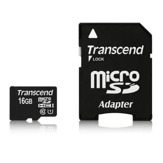 TRANSCEND MicroSDHC kartica 16GB Premium, Class 10 UHS-I 300x   adapter