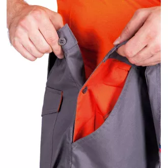 DESMAN hlače lacl siva/oranžna 54