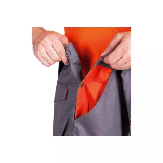 DESMAN hlače lacl sive/oranžne barve 62