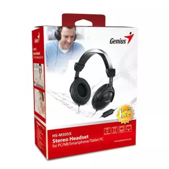 GENIUS slušalke z mikrofonom HS-M505X, enojni priključek