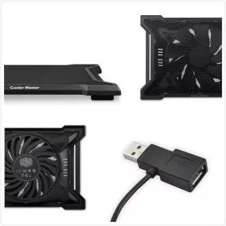 Cooler Master X Slim II hladilno stojalo za prenosni računalnik do 15,6", 20 cm, črno Cooler Master X Slim II hladilno stojalo za prenosni računalnik do 15,6", 20 cm, črno