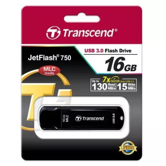 TRANSCEND Flash disk 16 GB JetFlash®750K, USB 3.0, črn