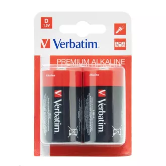 VERBATIM Alkalne baterije D, 2 PACK / LR20