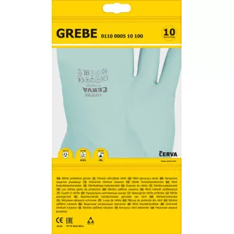 Zelene nitrilne rokavice GREBE GREEN zelene barve. 33 cm 7