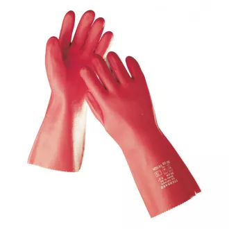 Rokavice STANDARD 35 cm črne. v PVC rumeni barvi - 10