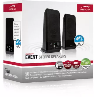SPEED LINK zvočniki SL-8004-BK EVENT Stereo zvočniki, črni