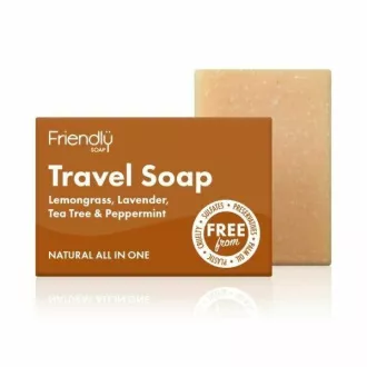 Friendly Soap Naravno potovalno milo 3v1 limonska trava, sivka, čajevec, meta 95 g