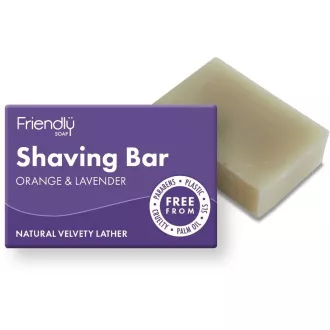 Friendly Soap Naravno milo za britje, pomaranča in sivka 95 g Friendly Soap Naravno milo za britje, pomaranča in sivka 95 g