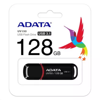 ADATA Flash disk 128 GB UV150, USB 3.1 Dash Drive (R:90/W:20 MB/s), črn
