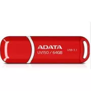 ADATA Flash disk 64GB UV150, USB 3.1 Dash Drive (R:90/W:20 MB/s), rdeča