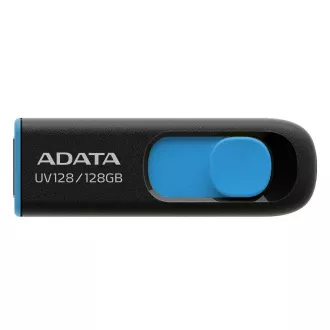 ADATA Flash disk 128 GB UV128, USB 3.1 Dash Drive (R:90/W:40 MB/s) črno/modra