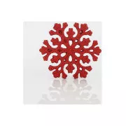 Eurolamp Božični okraski Plastične rdeče snežinke, 11 cm, SET 5 kosov