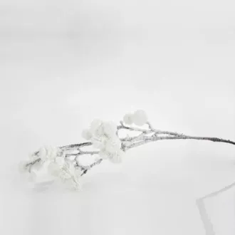 Eurolamp Božična dekoracija zasnežena božična veja, 88 cm, 1 kos