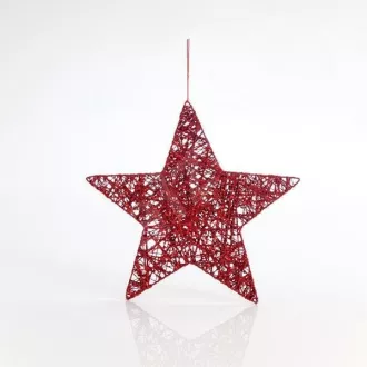 Eurolamp Viseča zvezda, rdeča, 25 cm