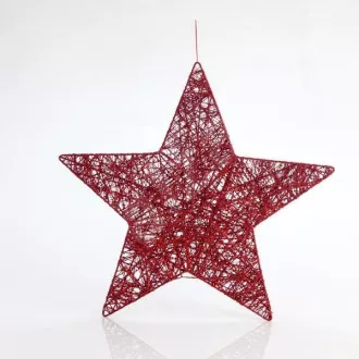 Eurolamp Viseča zvezda, rdeča, 45 cm