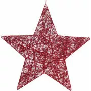 Eurolamp Viseča zvezda, rdeča, 60 cm