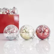 Eurolamp škatla s plastično kroglico - mešanica 3 barv, 10 cm, 1 kos