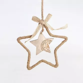 Eurolamp Božična dekoracija viseča zvezda 27 x 15 x 0,5 cm, 1 kos