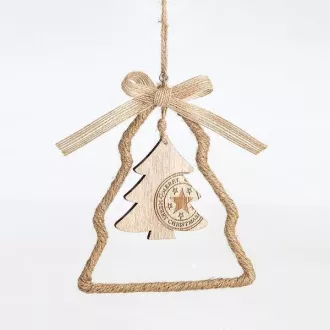 Eurolamp Božična dekoracija viseče drevo 25 x 12 x 0,5 cm, 1 kos