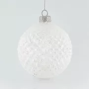 Eurolamp Božični okraski prozorna steklena krogla, 8 cm, komplet 4