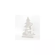 Eurolamp Namizna dekoracija z drevesom in jelenom, 11 LED, na baterije, 29 x 8 x 40,5 cm, 1 kos