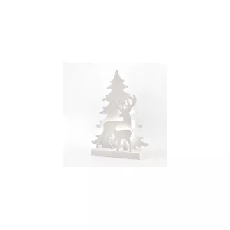 Eurolamp Namizna dekoracija z drevesom in jelenom, 11 LED, na baterije, 29 x 8 x 40,5 cm, 1 kos