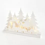 Eurolamp Namizna dekoracija z Božičkom na saneh, 40 LED, 60 x 8 x 40,5 cm, 1 kos
