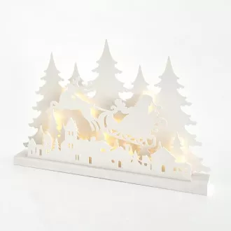 Eurolamp Namizna dekoracija z Božičkom na saneh, 40 LED, 60 x 8 x 40,5 cm, 1 kos