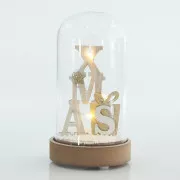 Eurolamp Steklena kupola z napisom xmas, 9 x 9 x 16 cm, 1 kos