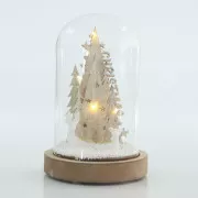 Eurolamp Steklena kupola z jelko, 12 x 12 x 20 cm, 1 kos