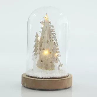 Eurolamp Steklena kupola z jelko, 12 x 12 x 20 cm, 1 kos