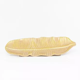 Eurolamp Božična dekoracija zlata plošča, oblika lista 14 x 36 x 2,5 cm, 1 kos Eurolamp Božična dekoracija zlata plošča, oblika lista 14 x 36 x 2,5 cm, 1 kos