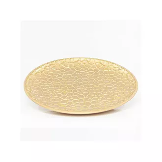 Eurolamp Božična dekoracija zlata plošča, okrogla, premer 30 cm, 1 kos