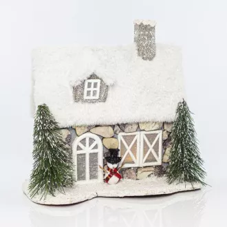 Eurolamp Božična dekoracija osvetljena hišica za drevo, 26 x 15 x 26 cm, 1 kos Eurolamp Božična dekoracija osvetljena hišica za drevo, 26 x 15 x 26 cm, 1 kos