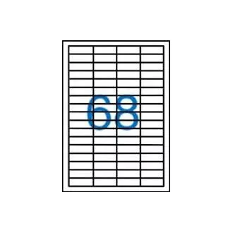 Etikete 48,5x16,9 mm 4 vrstice 68 etiket na list 100 listov Victoria