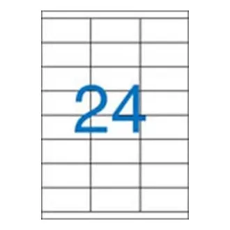 Etikete 70x36mm 3 vrstice 24 etiket na list 100 listov Victoria