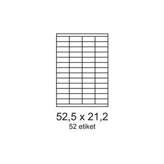 Nalepke 52,5x21,2 mm 52 nalepk na list 100 listov Smartline