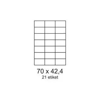 Etikete 70x42,3 mm 21 etiket na list 100 listov Smartline